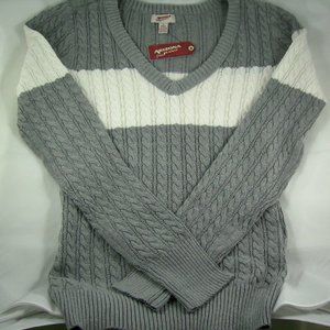 Arizona Jean Co. Snowdrift/Grey V-Neck Sweater